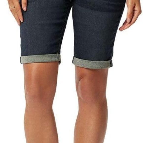 Brand New Signature by Levi Strauss & Co. Women's Mid-Rise Bermuda Shorts, Storm - Picture 1 of 5
